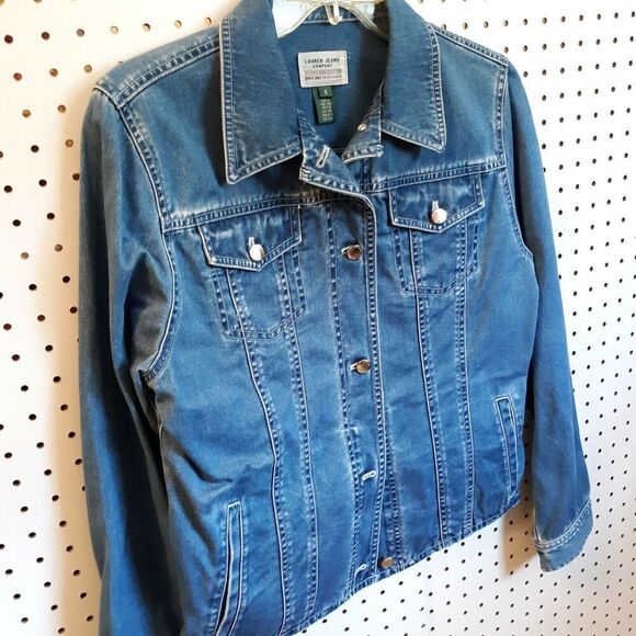LAUREN JEAN CO Classic Denim Jean Jacket Size Small..Ralph Lauren EUC - Picture 1 of 11
